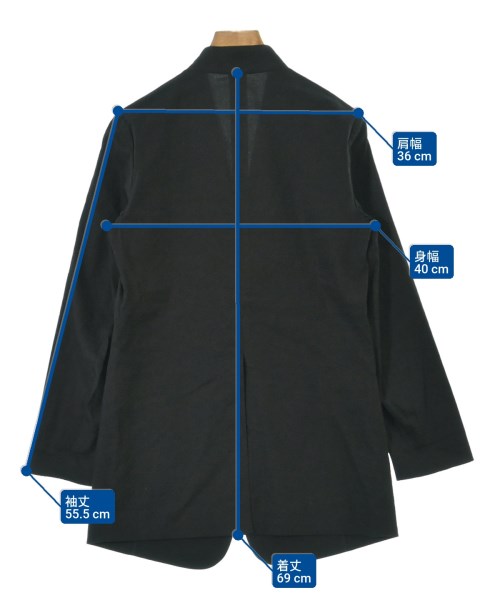 Theory（セオリー）ノーカラージャケット 黒 サイズ:0(S位) レディース/2200677445014