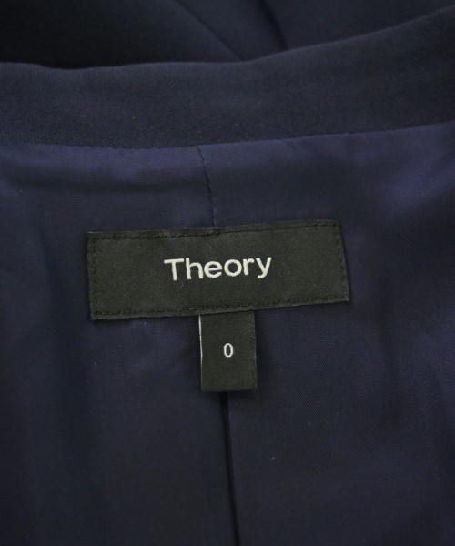 Theory（セオリー）ノーカラージャケット 紺 サイズ:0(S位) レディース/2200675428033