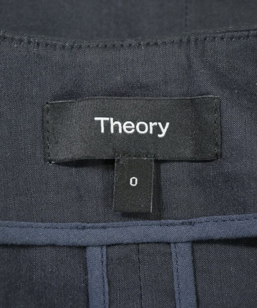 Theory（セオリー）ノーカラージャケット 紺 サイズ:0(S位) レディース/2200701071011