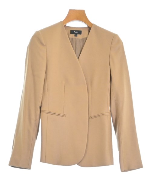 Theory(セオリー)ノーカラージャケット ベージュ サイズ:00(XS位)/2200648618041