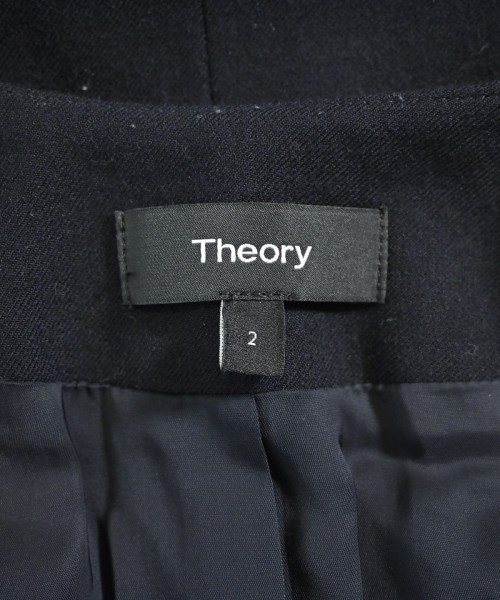 Theory（セオリー）ノーカラージャケット 紺 サイズ:2(M位) レディース/2200651810012