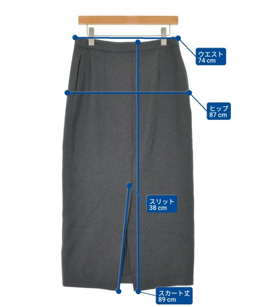 Theory（セオリー）ロング・マキシ丈スカート グレー サイズ:4(L位) レディース/2200646645216