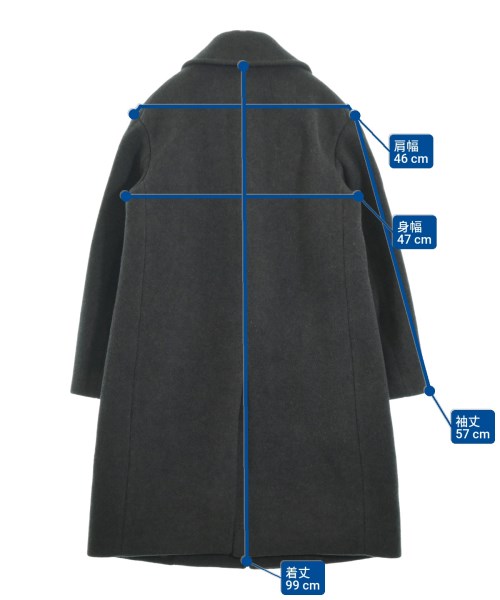 Theory（セオリー）チェスターコート グレー サイズ:S レディース/2200657832834