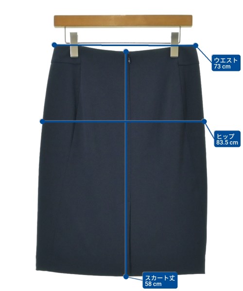 Theory（セオリー）ひざ丈スカート 紺 サイズ:0(S位) レディース/2200649154043