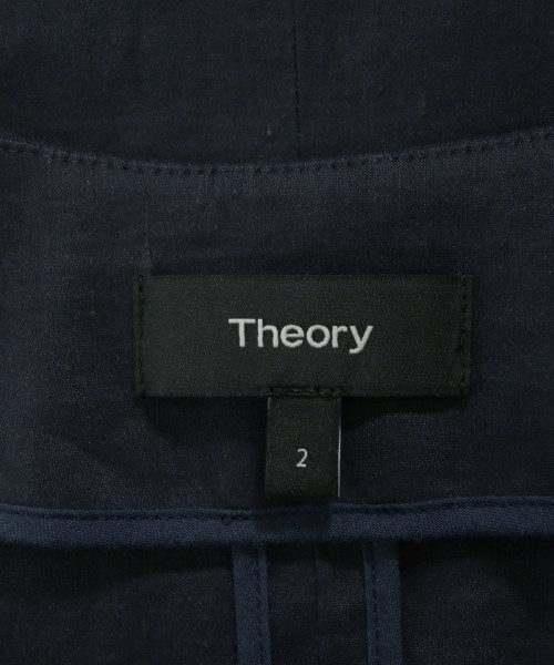 Theory（セオリー）ノーカラージャケット 紺 サイズ:2(M位) レディース/2200636577060