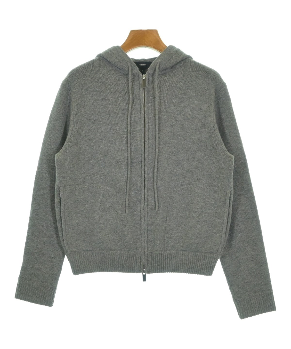 Theory セオリー　グレー フルジップ フーディ S ウォッシャブル Theory（セオリー）パーカー グレー サイズ:S レディース