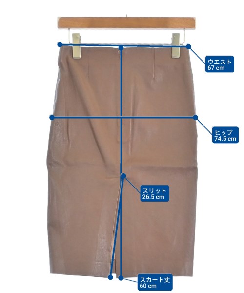 Theory（セオリー）ひざ丈スカート 茶 サイズ:0(S位) レディース/2200629103108