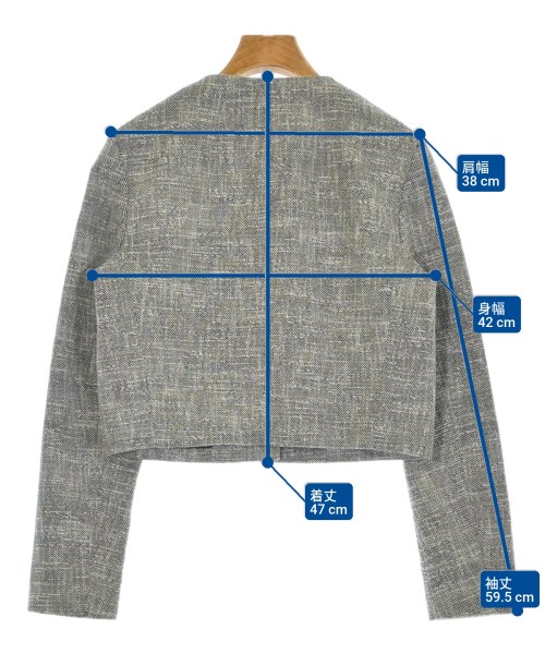 Theory（セオリー）ノーカラージャケット グレー サイズ:00(XS位) レディース/2200649439041