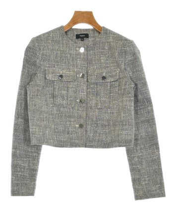 Theory（セオリー）ノーカラージャケット グレー サイズ:00(XS位