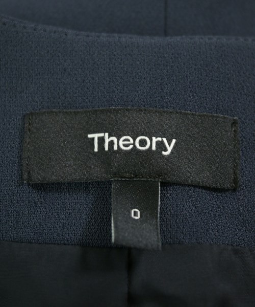 Theory（セオリー）ノーカラージャケット 紺 サイズ:0(S位) レディース/2200716239017