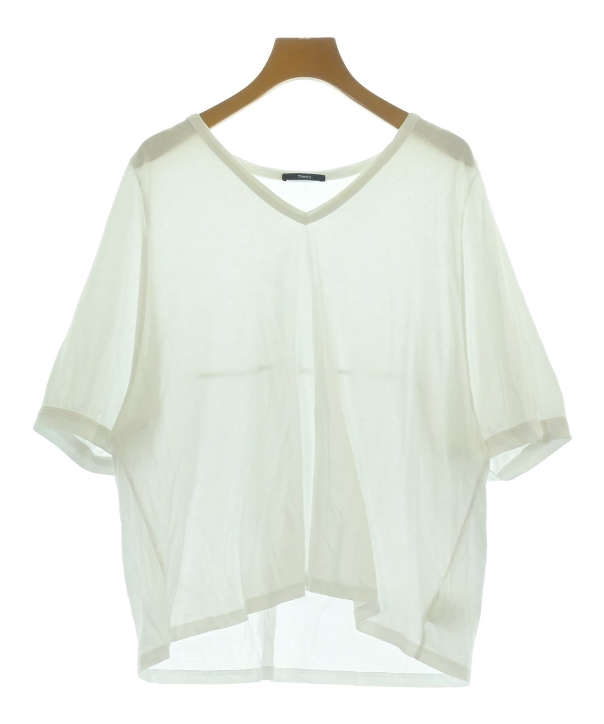 新品タグ付　Theory セオリー ソフトクレープ ブラウス カットソー白 Theory（セオリー）Tシャツ・カットソー 白 サイズ:L レディース