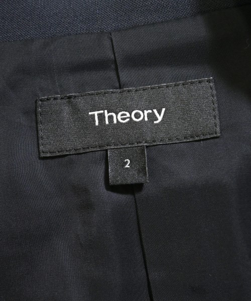 Theory（セオリー）ノーカラージャケット 紺 サイズ:2(M位) レディース/2200683514032