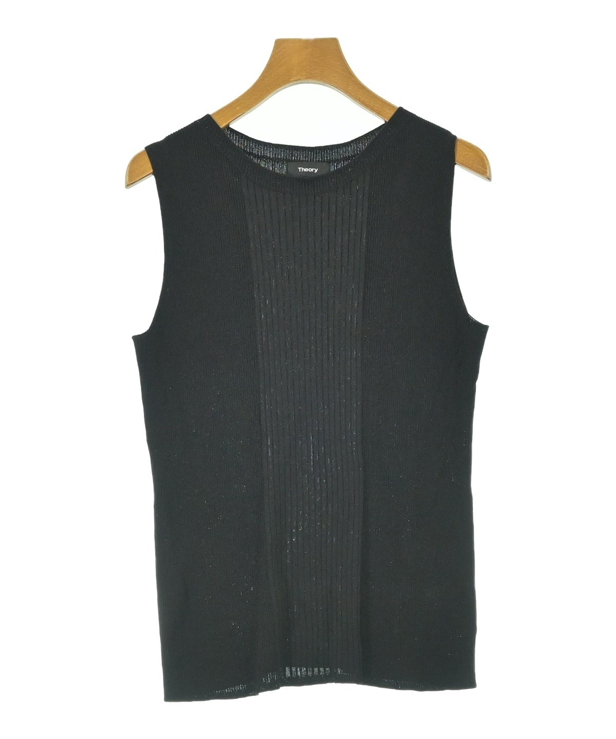 未使用theoryセオリーベストDRY CREPE FITTED DBVEST Theory（セオリー）ベスト/ノースリーブ 黒 サイズ:S レディース