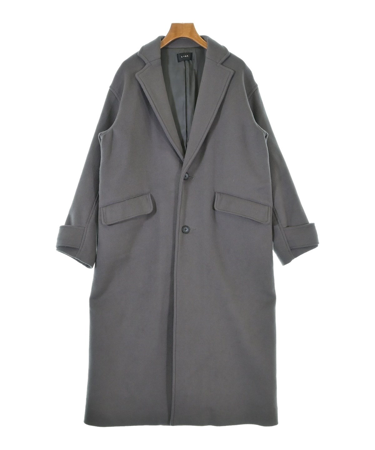 G.V.G.V. 花柄 チェスターコート G.V.G.V.（ジーブイジーブイ）チェスターコート グレー サイズ:34(XS位