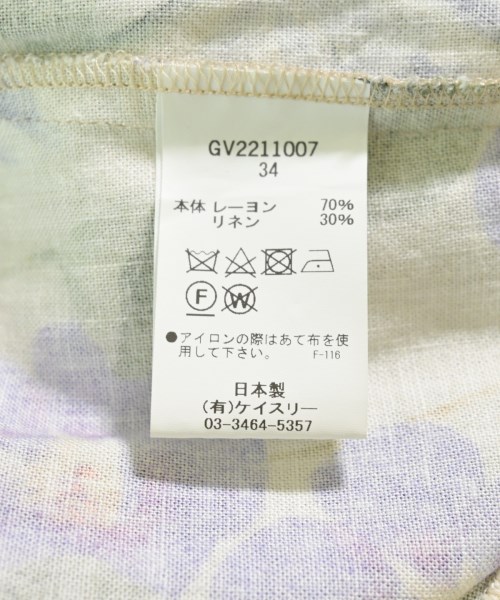 G.V.G.V.（ジーブイジーブイ）カジュアルシャツ ベージュ サイズ:34(XS位) レディース/2200675743099