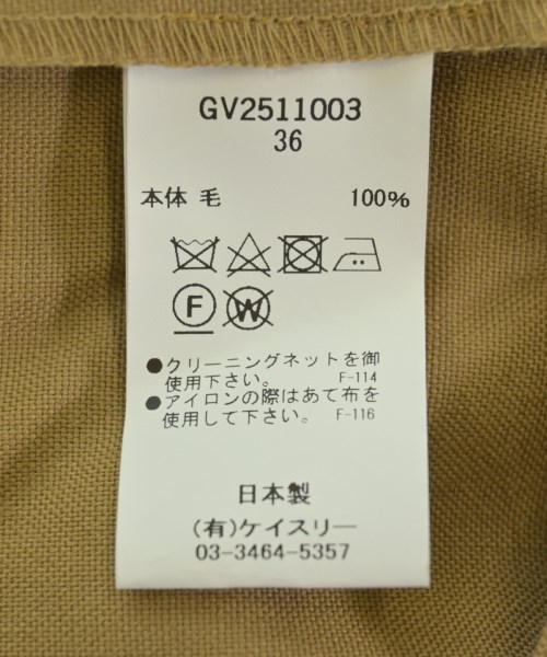 G.V.G.V.（ジーブイジーブイ）スラックス ベージュ サイズ:36(S位) レディース/2200708976036