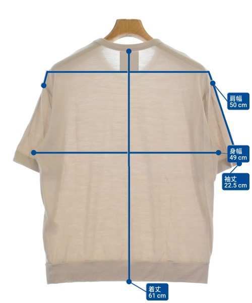 SALON（サロン）Tシャツ・カットソー ベージュ サイズ:3(L位) メンズ/2200622612072