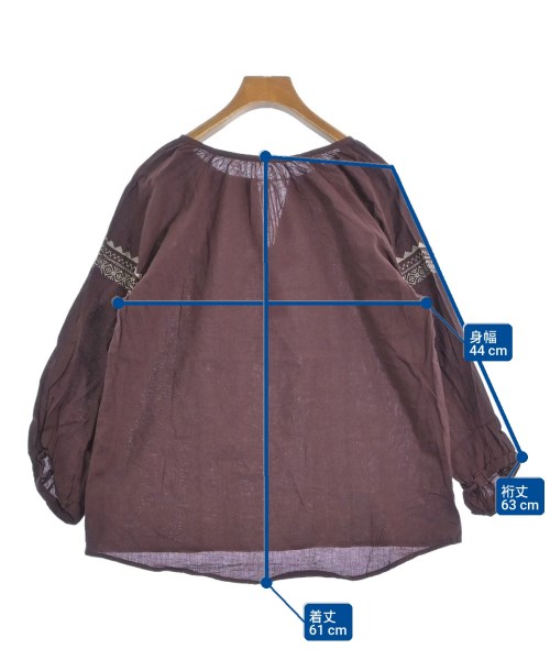 EARTH MUSIC&ECOLOGY（アースミュージックアンドエコロジー）ブラウス 赤 サイズ:F レディース/2200636902060