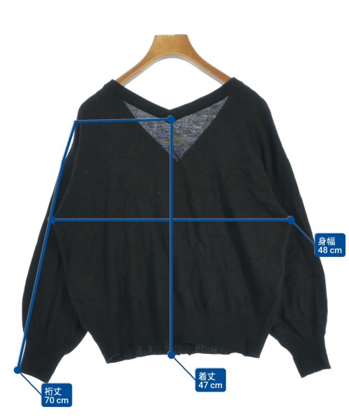 EARTH MUSIC&ECOLOGY（アースミュージックアンドエコロジー）カーディガン 黒 サイズ:F レディース/2200625407071