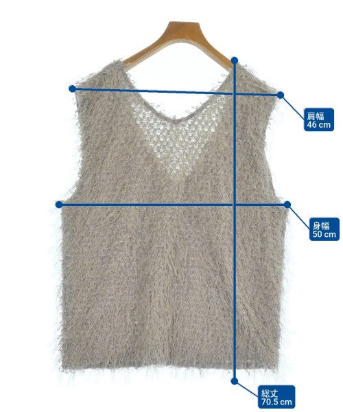 EARTH MUSIC&ECOLOGY（アースミュージックアンドエコロジー）ベスト グレー サイズ:F レディース/2200632539048