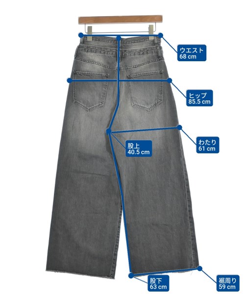 EARTH MUSIC&ECOLOGY（アースミュージックアンドエコロジー）デニムパンツ グレー サイズ:M レディース/2200633112066