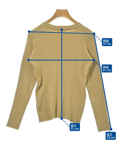 EARTH MUSIC&ECOLOGY（アースミュージックアンドエコロジー）ニット・セーター ベージュ サイズ:M レディース/2200629437050