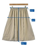 EARTH MUSIC&ECOLOGY（アースミュージックアンドエコロジー）ひざ丈スカート ベージュ サイズ:F レディース/2200618810086