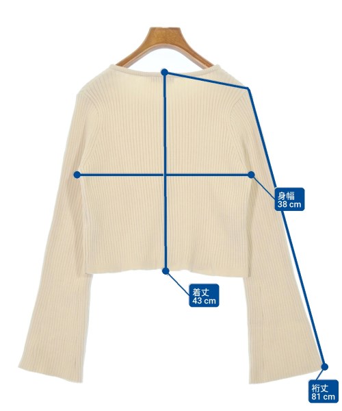 EARTH MUSIC&ECOLOGY（アースミュージックアンドエコロジー）カーディガン 白 サイズ:F レディース/2200678095157