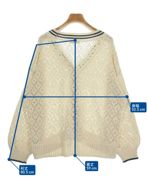 EARTH MUSIC&ECOLOGY（アースミュージックアンドエコロジー）カーディガン ベージュ サイズ:F レディース/2200645942064