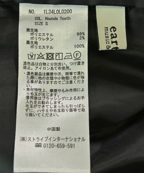 EARTH MUSIC&ECOLOGY（アースミュージックアンドエコロジー）ミニスカート 黒 サイズ:S レディース/2200655543022