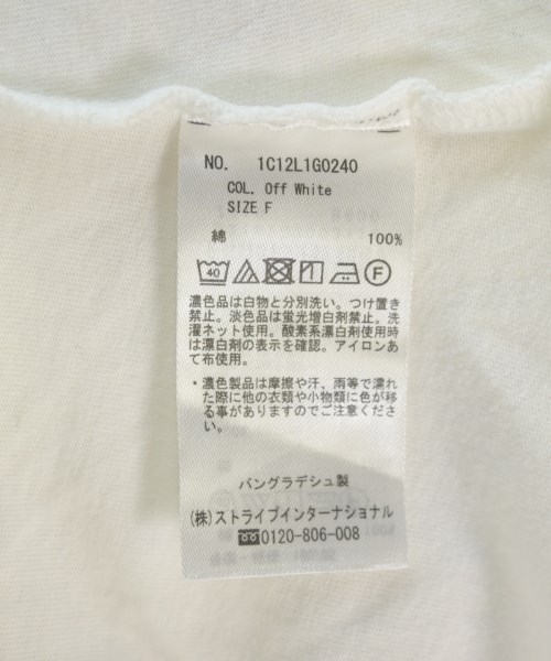 EARTH MUSIC&ECOLOGY（アースミュージックアンドエコロジー）Tシャツ・カットソー 白 サイズ:F レディース/2200713963045