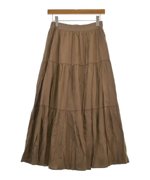 EARTH MUSIC&ECOLOGY(アースミュージックアンドエコロジー)ロング・マキシ丈スカート 茶 サイズ:F/2200642773036