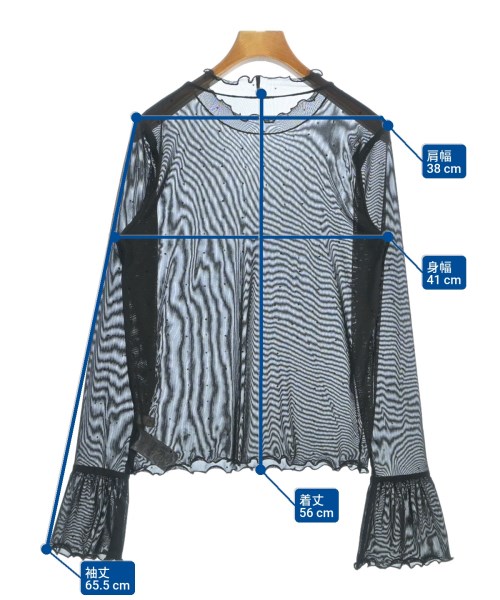 EARTH MUSIC&ECOLOGY（アースミュージックアンドエコロジー）ブラウス 黒 サイズ:F レディース/2200663228027