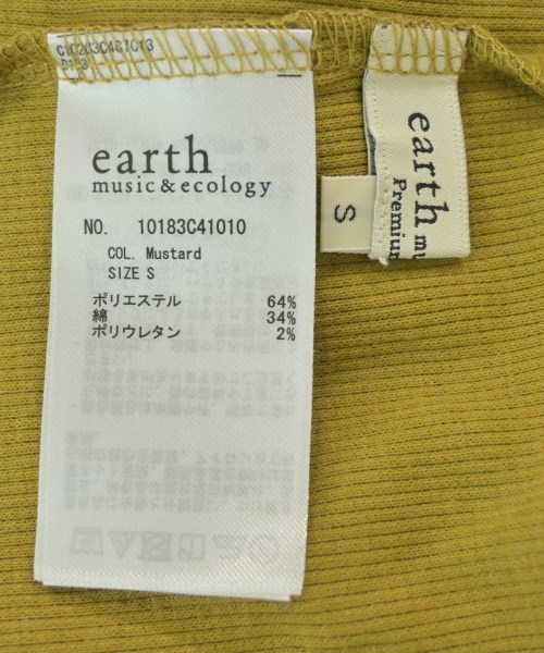 EARTH MUSIC&ECOLOGY（アースミュージックアンドエコロジー）Tシャツ・カットソー 黄 サイズ:S レディース/2200664840037