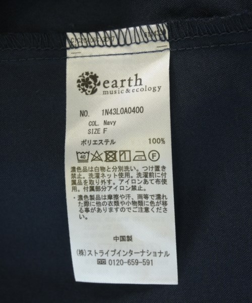 EARTH MUSIC&ECOLOGY（アースミュージックアンドエコロジー）カジュアルシャツ 紺 サイズ:F レディース/2200726628122