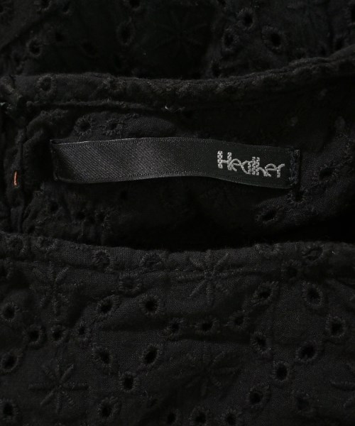 Heather（ヘザー）ブラウス 黒 サイズ:F レディース/2200628215062