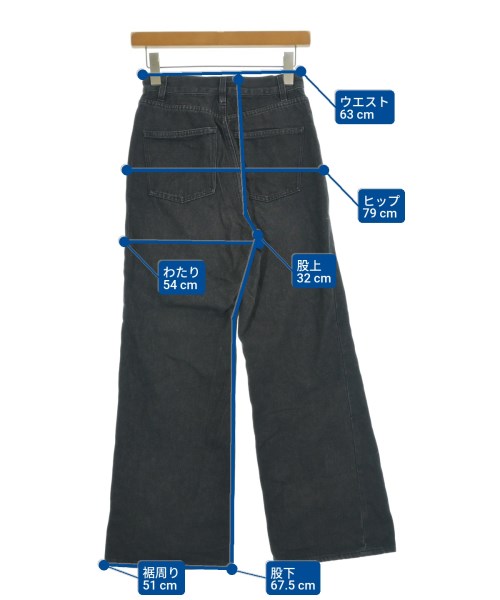 Heather（ヘザー）デニムパンツ 黒 サイズ:M レディース/2200644400145