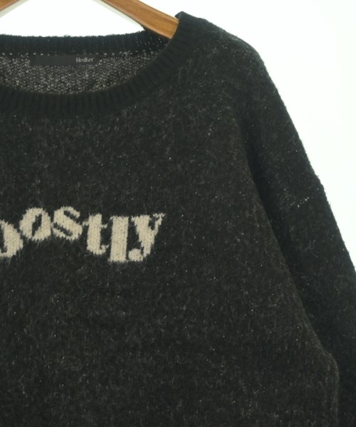 Heather（ヘザー）ニット・セーター 黒 サイズ:F レディース/2200660590059