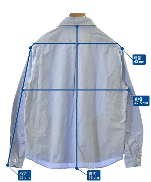 DANTON（ダントン）カジュアルシャツ 青 サイズ:34(XS位) レディース/2200635000033