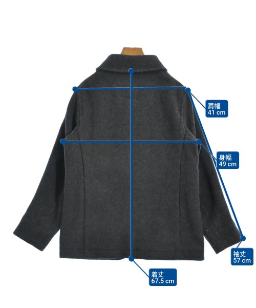 DANTON（ダントン）ピーコート グレー サイズ:38(M位) レディース/2200634581052