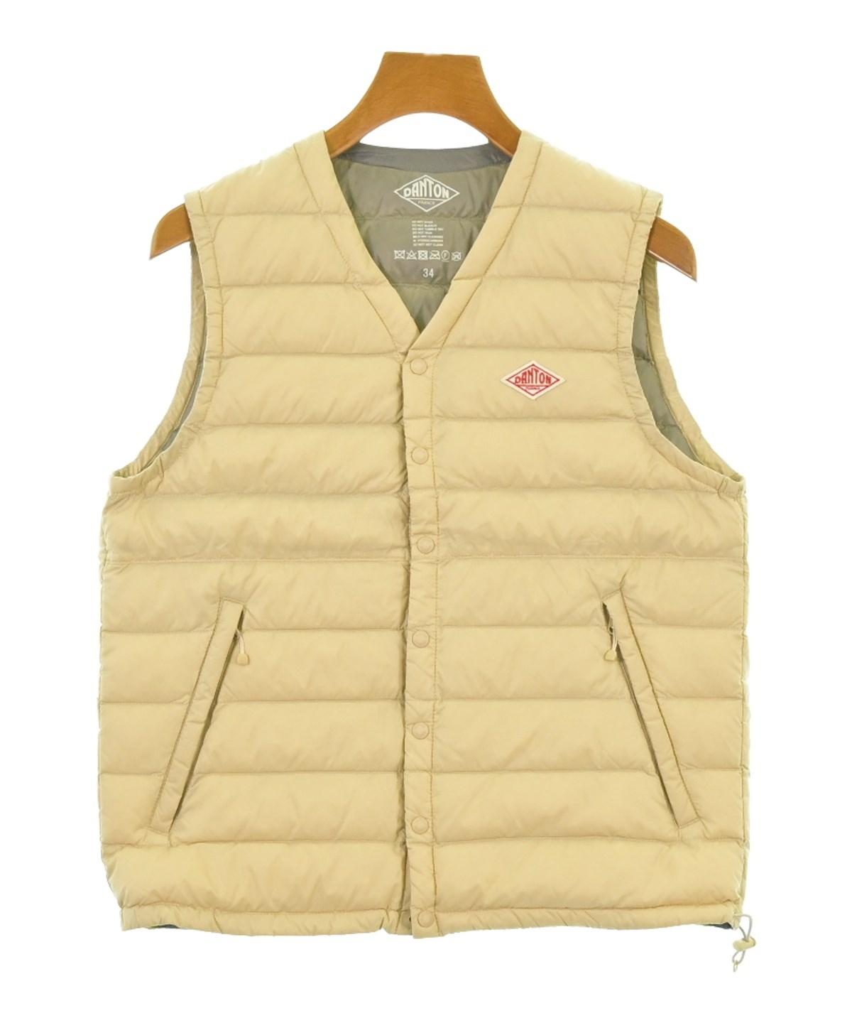 DANTON（ダントン）ダウンジャケット/ダウンベスト ベージュ サイズ:34