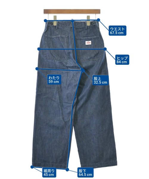 DANTON（ダントン）デニムパンツ 青 サイズ:34(XS位) レディース/2200662081029
