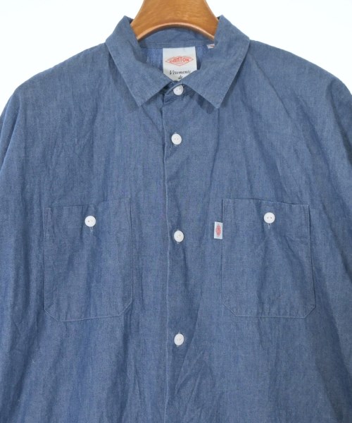 DANTON（ダントン）シャツワンピース 青 サイズ:36(S位) レディース/2200662405016