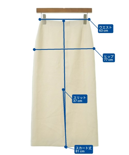 DESIGNWORKS（デザインワークス）ロング・マキシ丈スカート 白 サイズ:36(S位) レディース/2200615636092