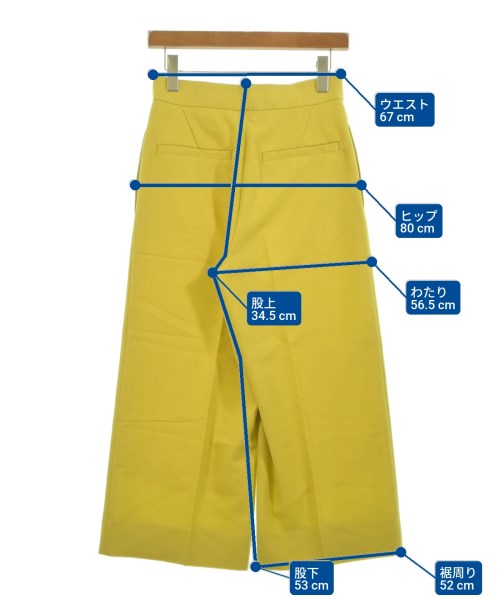 DESIGNWORKS（デザインワークス）スラックス 黄 サイズ:36(S位) レディース/2200636849297