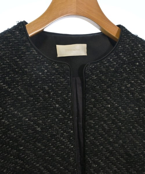 DESIGNWORKS（デザインワークス）ノーカラージャケット 黒 サイズ:38(M位) レディース/2200641082054