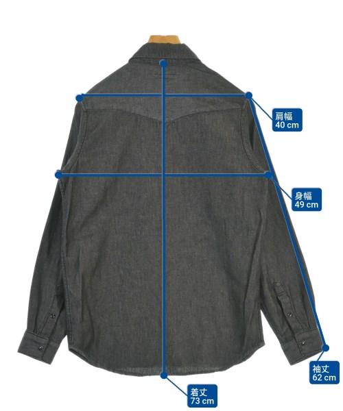 DESIGNWORKS（デザインワークス）カジュアルシャツ 黒 サイズ:44(S位) メンズ/2200679569091