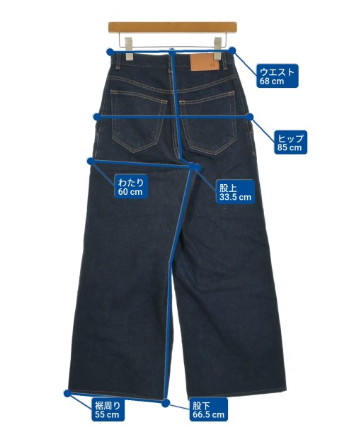 DESIGNWORKS（デザインワークス）デニムパンツ 紺 サイズ:34(XS位) レディース/2200651751094