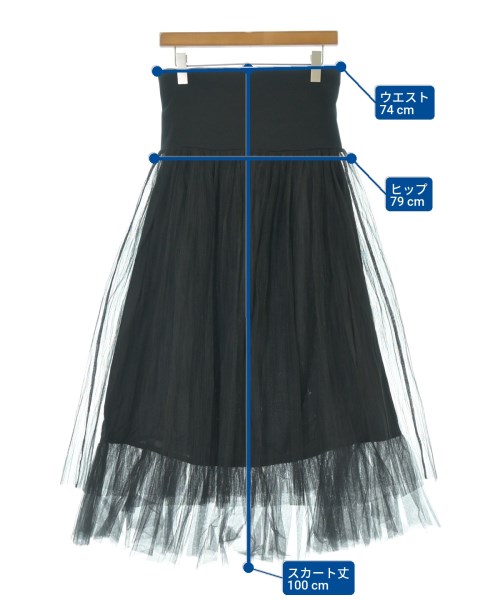 DESIGNWORKS（デザインワークス）ロング・マキシ丈スカート 黒 サイズ:38(M位) レディース/2200651751124