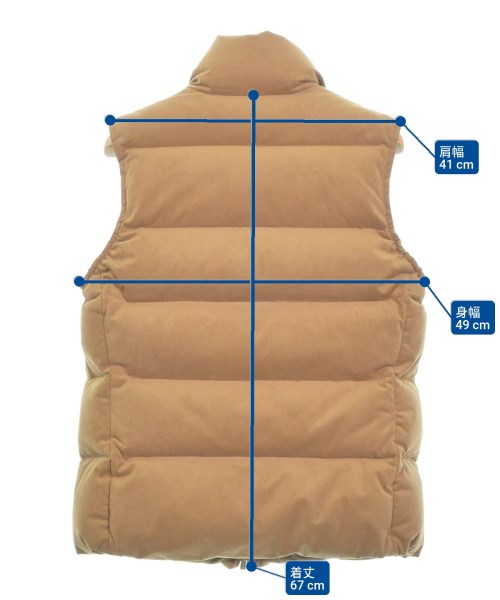 DESIGNWORKS（デザインワークス）ダウンジャケット/ダウンベスト 茶 サイズ:46(L位) メンズ/2200662363033